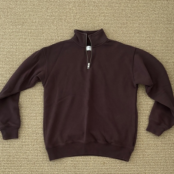 TNA Sweaters - Women’s Brown Quarter-Zip Sweater